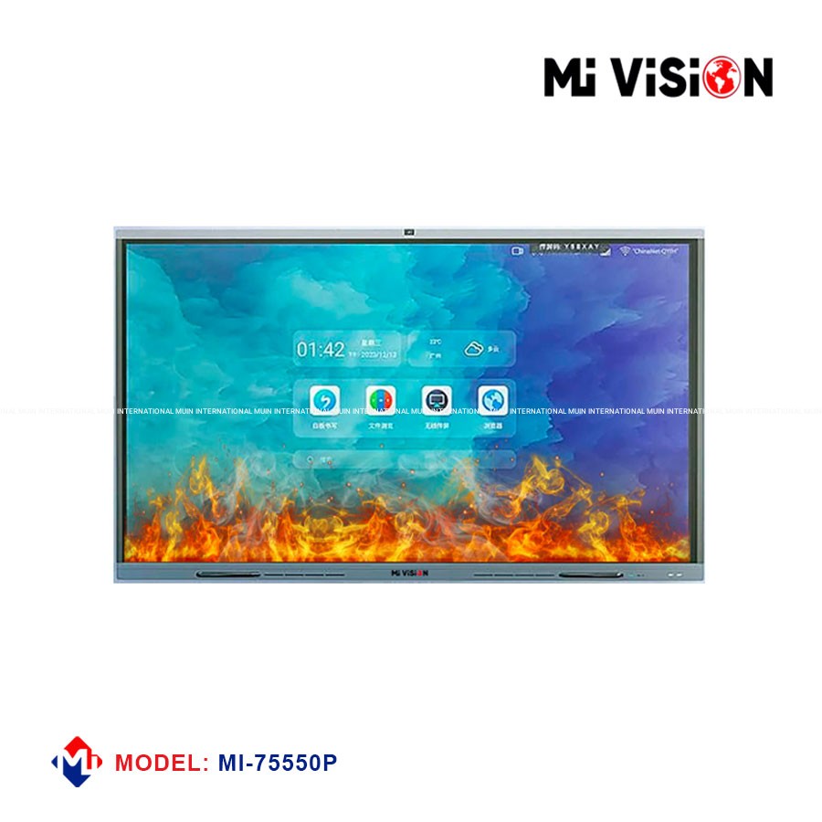 Mi Vision 75" 4K Smart Interactive Display [MI-75550P] (8GB RAM & 128GB ROM | Octa Core | 2×10W Speaker)