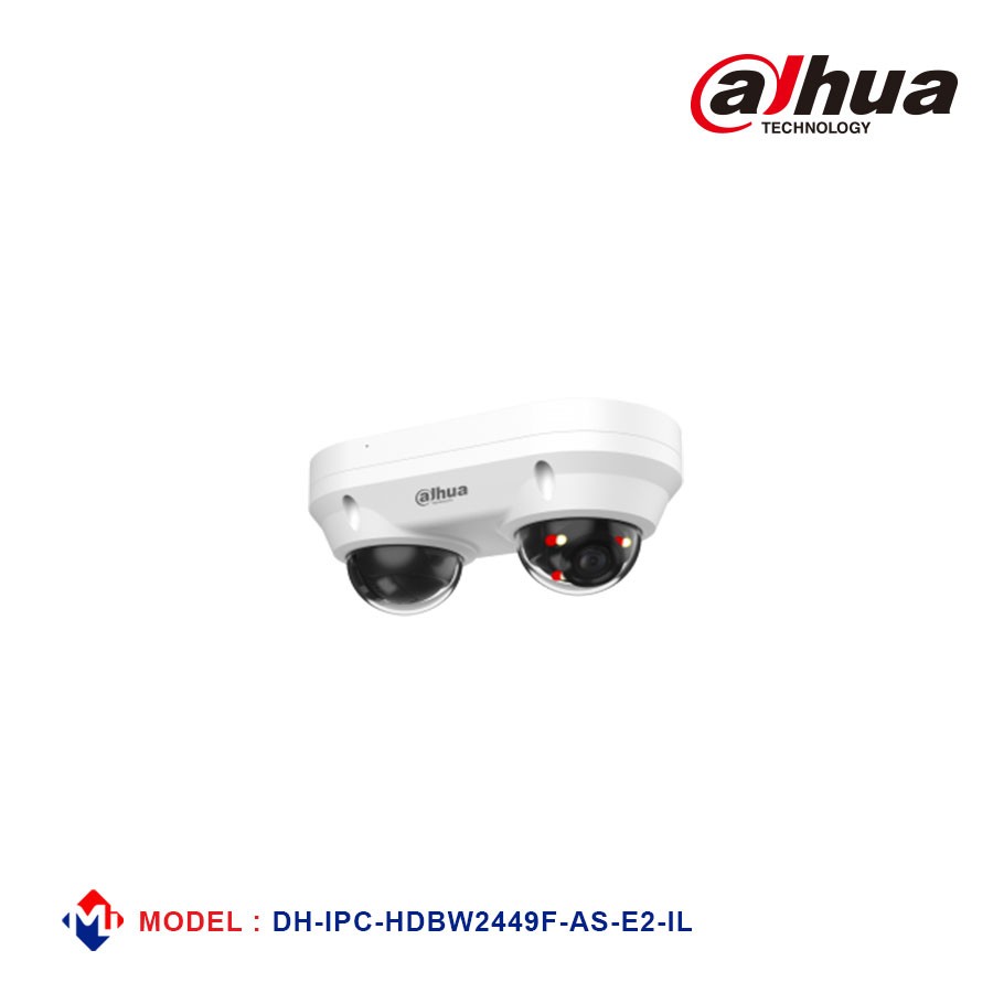 2 × 4 MP Smart Dual Light Fixed-focal Dual-Directional Dome WizSense Network Camera